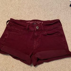 Maroon American Eagle Midi shorts